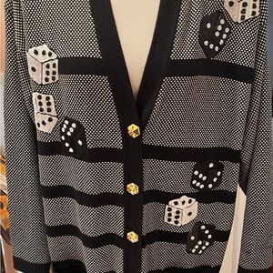 Vintage escada cardigan with dice